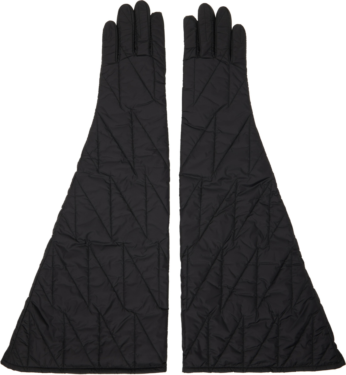 Rick Owens Black Tower Long Gloves