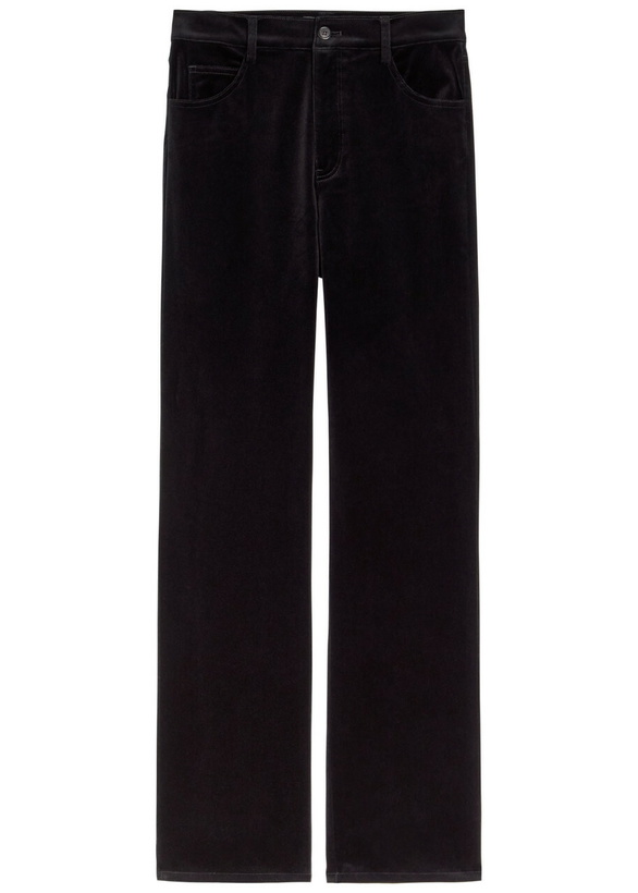 Photo: Nili Lotan Joan Straight-leg Velvet Trousers Black