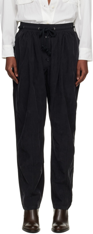 Photo: Isabel Marant Black Falcona Fluid Satiny Trousers