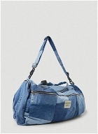Patchwork Denim Duffle Bag in Blue