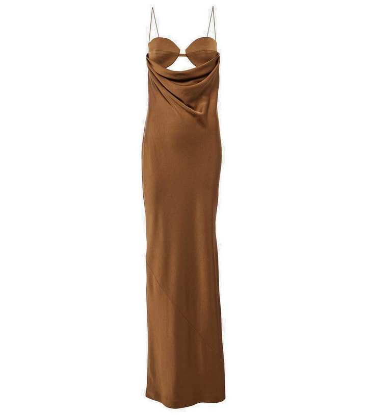 Photo: Alex Perry Cutout draped satin crêpe gown