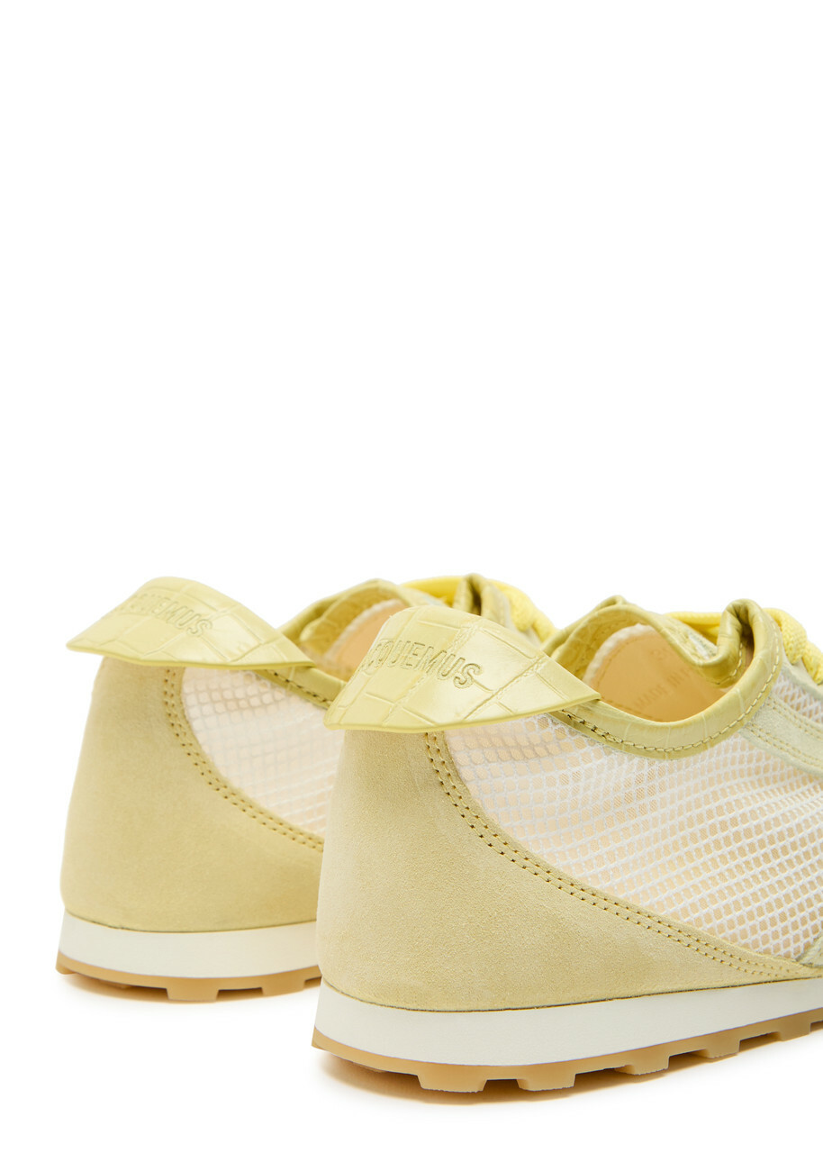 Jacquemus Les Tennis Panelled Mesh Sneakers Yellow