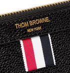 Thom Browne - Small Pebble-Grain Leather Pouch - Men - Black