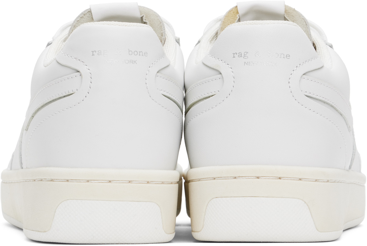rag & bone White Retro Court Leather Sneakers