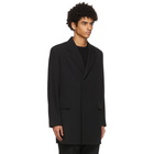 Jil Sander Black Fluid Wool Tailored Blazer