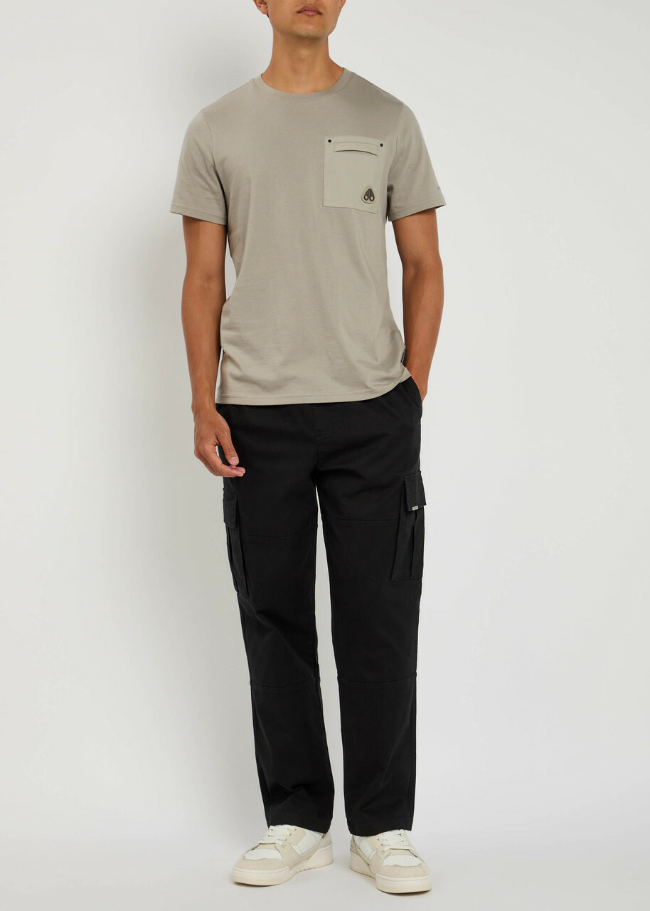 Moose Knuckles Dalon Logo-appliquéd Cotton T-shirt Taupe