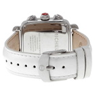 Michele Signature Deco White Mother of Pearl Dial Silver Leather Ladies Watch MWW06P000023