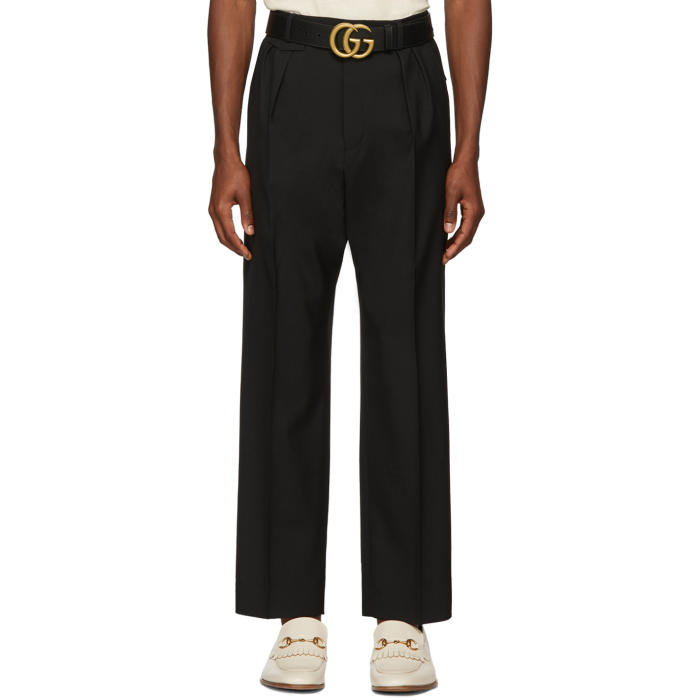 Photo: Gucci Black Wool Military Trousers 