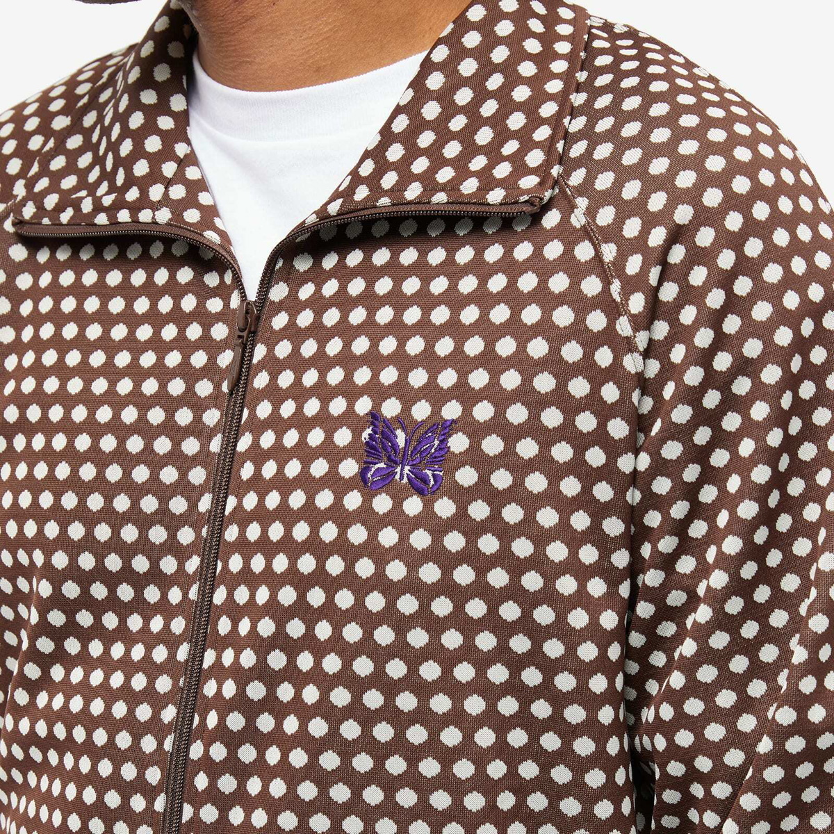 Needles Men's Poly Jacquard Track Jacket in Polka Dot
