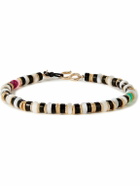 Peyote Bird - Odyssey Gold-Plated, Cord and Multi-Stone Beaded Bracelet