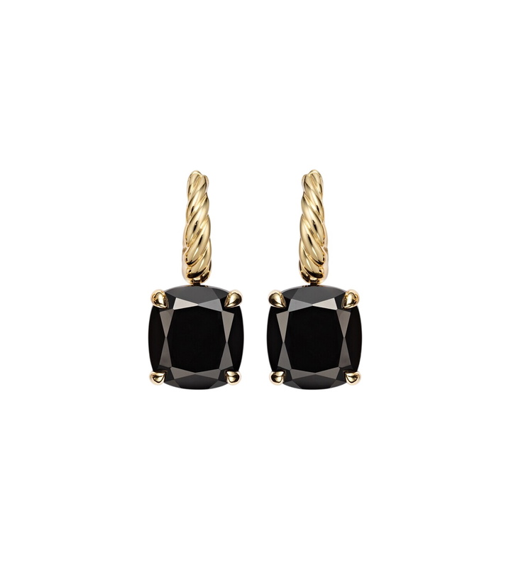 Photo: David Yurman Marbella 18kt gold drop earrings with onyx