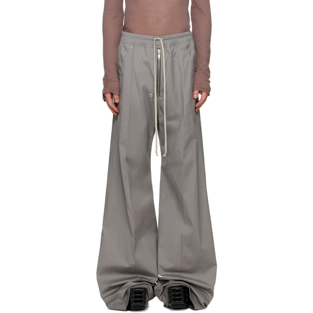 Rick Owens Gray Tower Wide Bela Trousers