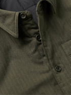 James Perse - Padded Herringbone Cotton Overshirt - Green