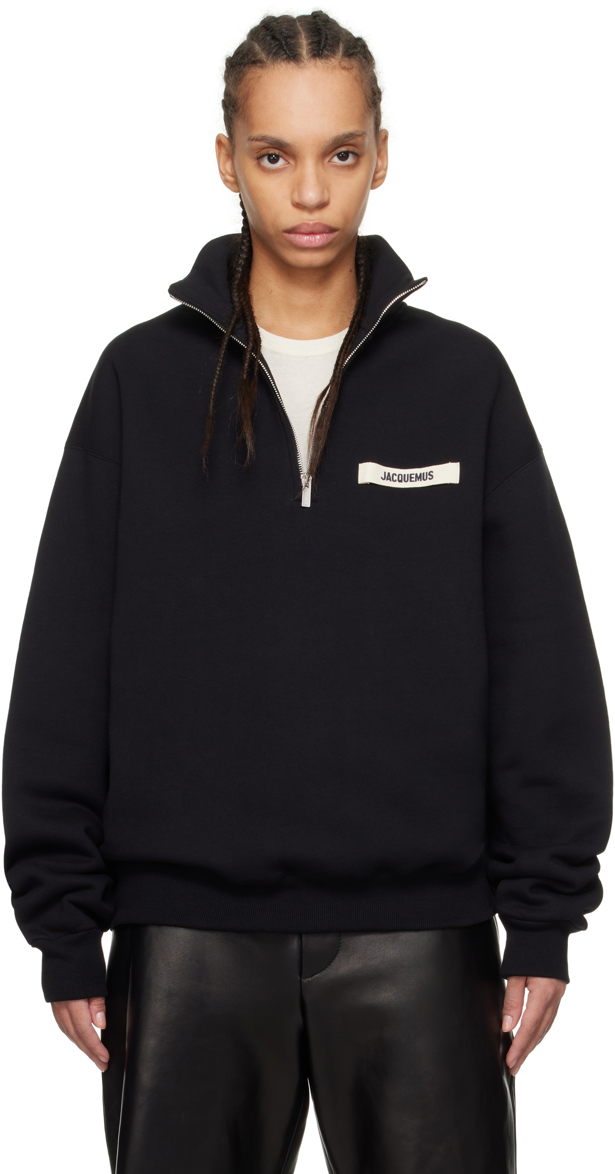 JACQUEMUS ブラック Gros Grain ジップパーカー Jacquemus - LE HOODIE ZIP GROS GRAIN | HBX