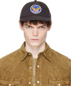 RRL Black Winged-Logo Twill Ball Cap