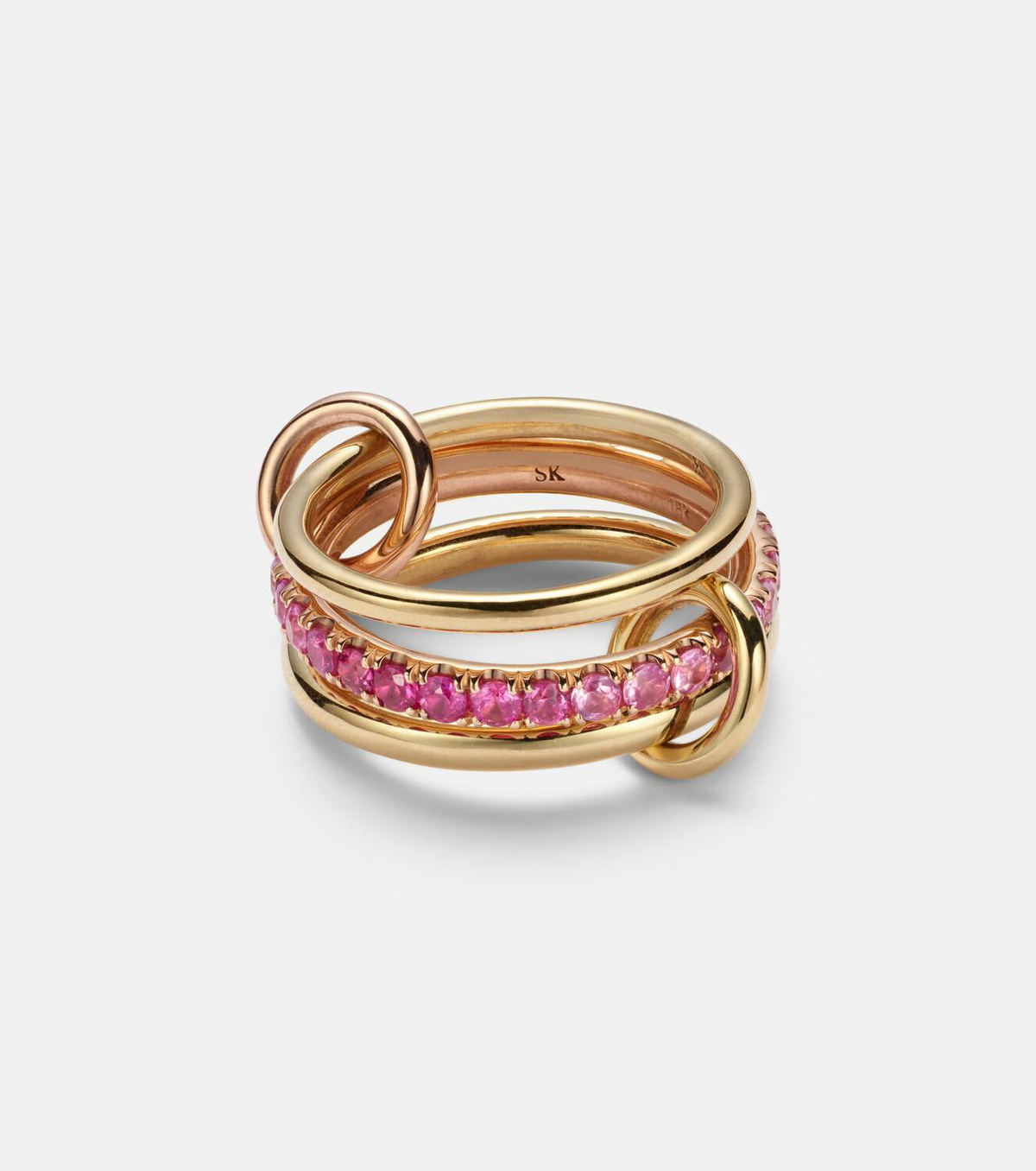 Spinelli Kilcollin Petunia 18kt gold and 18kt rose gold ring with sapphires