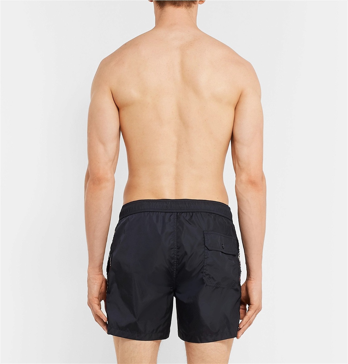 Moncler - Grosgrain-Trimmed Swim Shorts - Blue Moncler