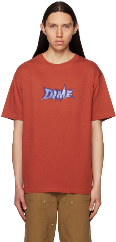Photo: Dime Red Ghostly Font T-Shirt