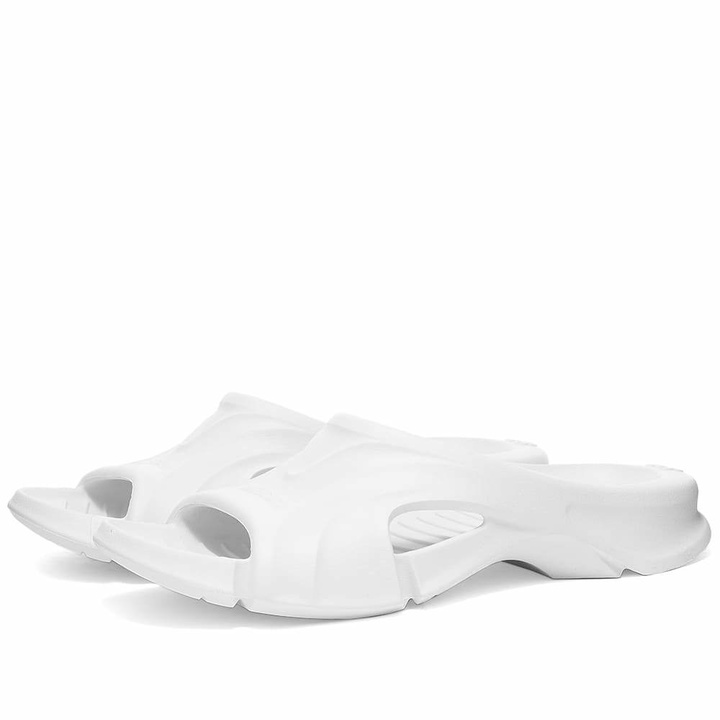 Photo: Balenciaga Men's Mold Rubber Slide in White
