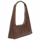 MARGE SHERWOOD Women's Hobo Shoulder Bag in Washed Brown Pull Up 