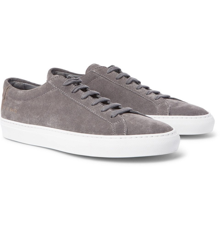 Photo: Common Projects - Original Achilles Suede Sneakers - Men - Dark gray