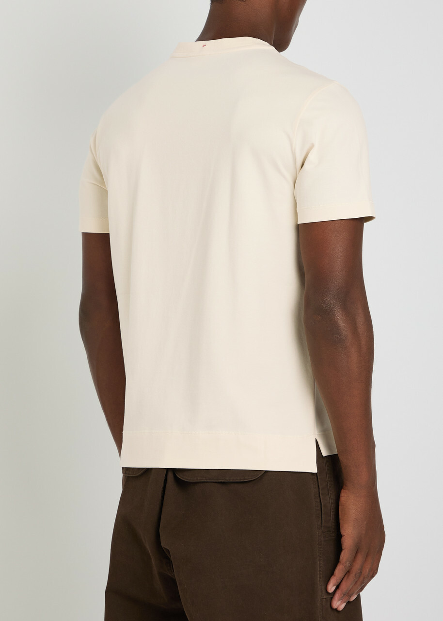 Moncler Grenoble Logo-appliquéd Cotton T-shirt set of Three Ecru