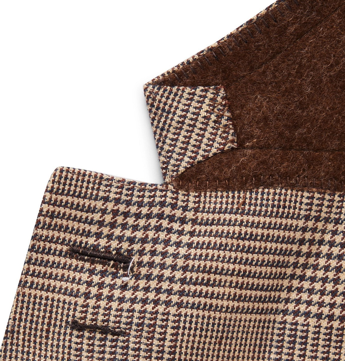 Maximilian Mogg - Slim-Fit Checked Linen Blazer - Brown