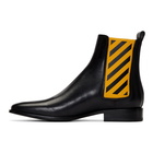 Off-White Black and Yellow Chelsea Boots