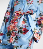 Dolce&Gabbana Floral belted silk blouse