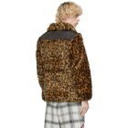 Clot Yellow Faux-Fur Leopard Jacket