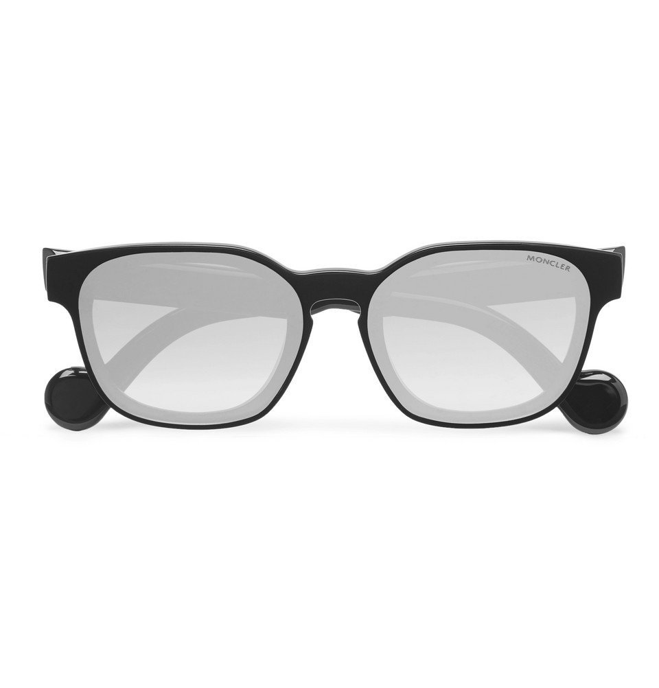 MONCLER Black Acetate Square Mirrored Sunglasses MONCLER Black Acetate Square Mirrored Sunglasses Sunglasses main image 4
