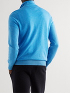 Loro Piana - Striped Cashmere Half-Zip Sweater - Blue