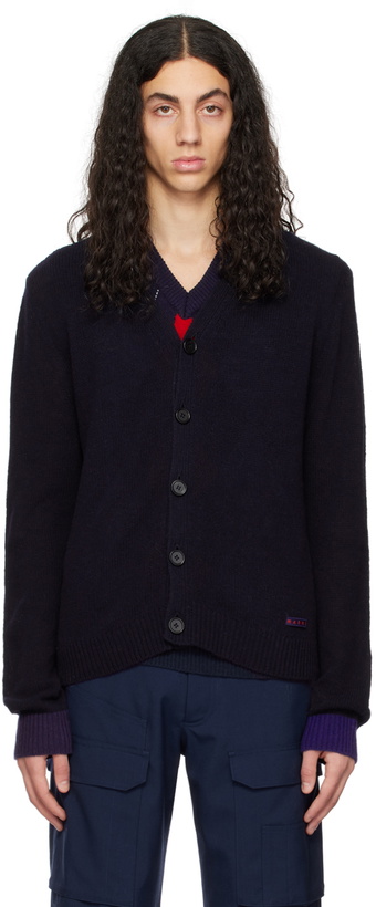 Photo: Marni Navy Colorblock Cardigan