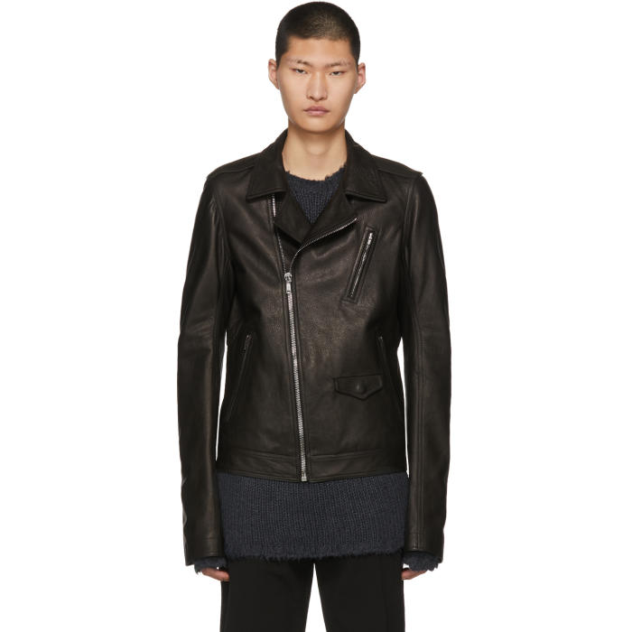 Rick Owens Black Leather Stooges Jacket Rick Owens