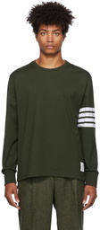 Thom Browne Four-Bar Stripe Oversized Long Sleeve T-Shirt