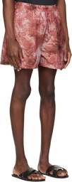 Stockholm (Surfboard) Club Red Embroidered-Logo Swim Shorts