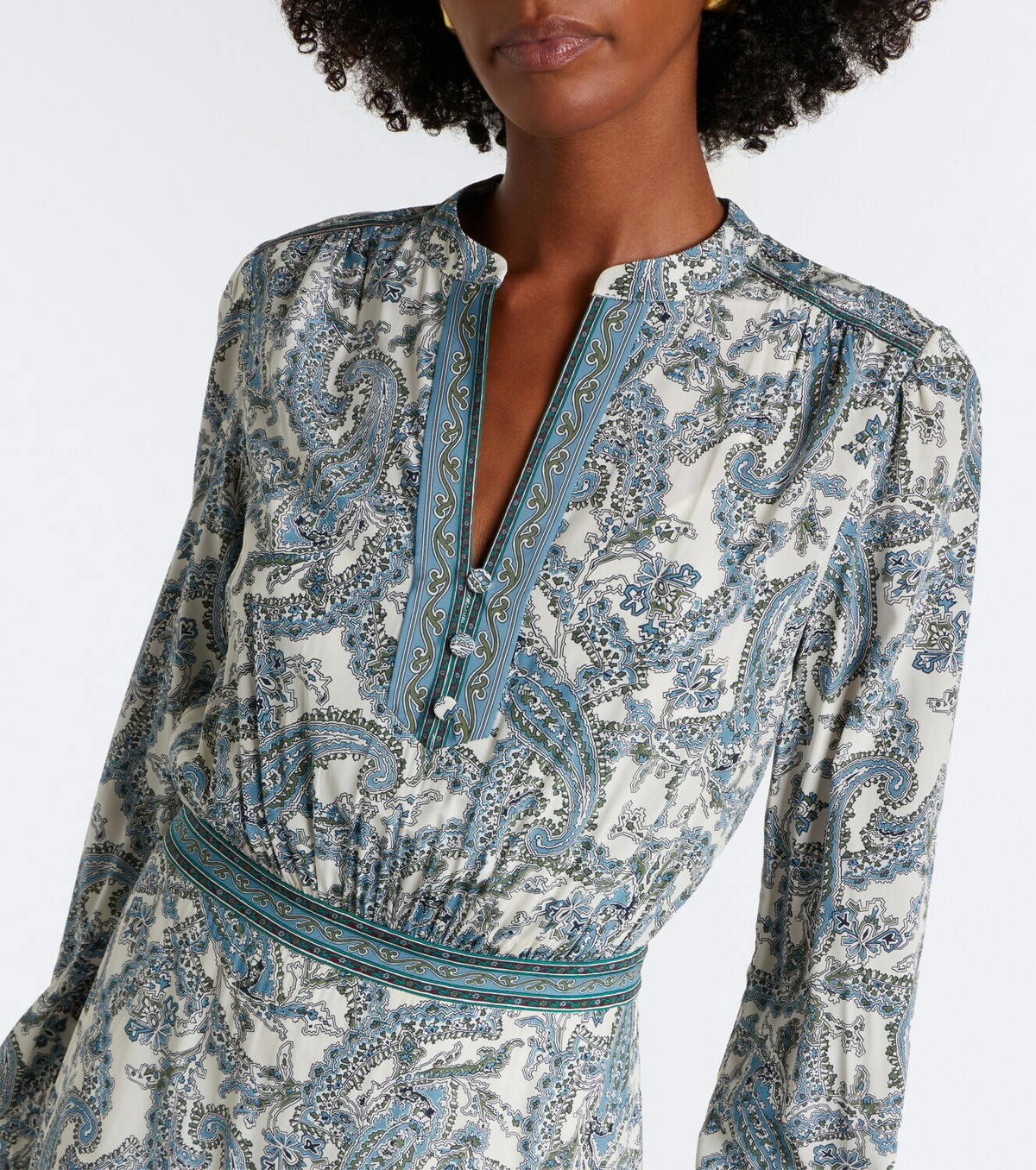 Veronica Beard Sama printed tiered silk-blend maxi dress
