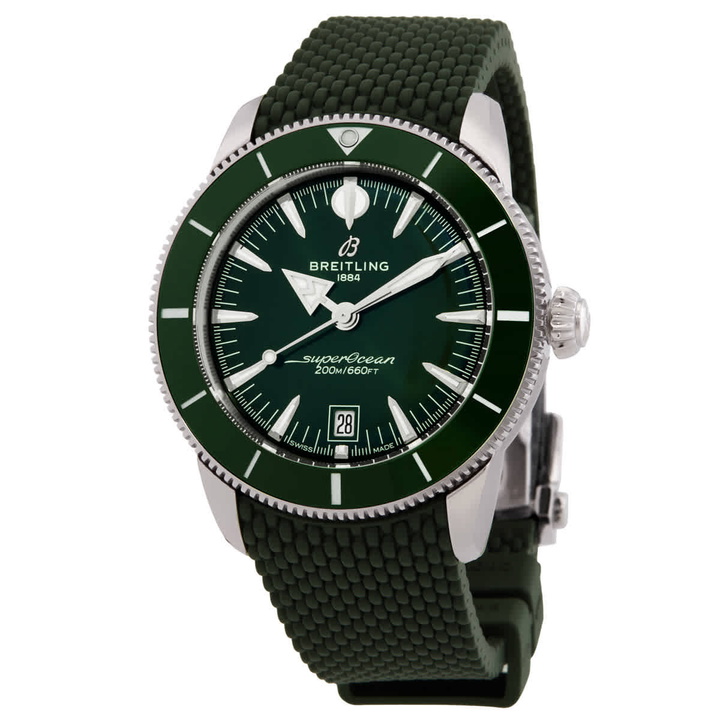 Photo: Breitling Superocean Heritage Automatic Green Dial Mens Watch AB3111361L1S1