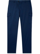 Brunello Cucinelli - Tapered Cotton-Blend Twill Cargo Trousers - Blue