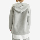 STEL Women's Split Hem Hoodie in Grey Melange