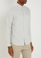 Lestrange The All Day Striped Cotton-blend Oxford Shirt Grey