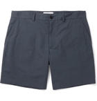 Mr P. - Linen and Cotton-Blend Shorts - Blue