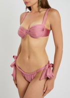 Faithfull The Brand Sol Ruched Bikini top Pink