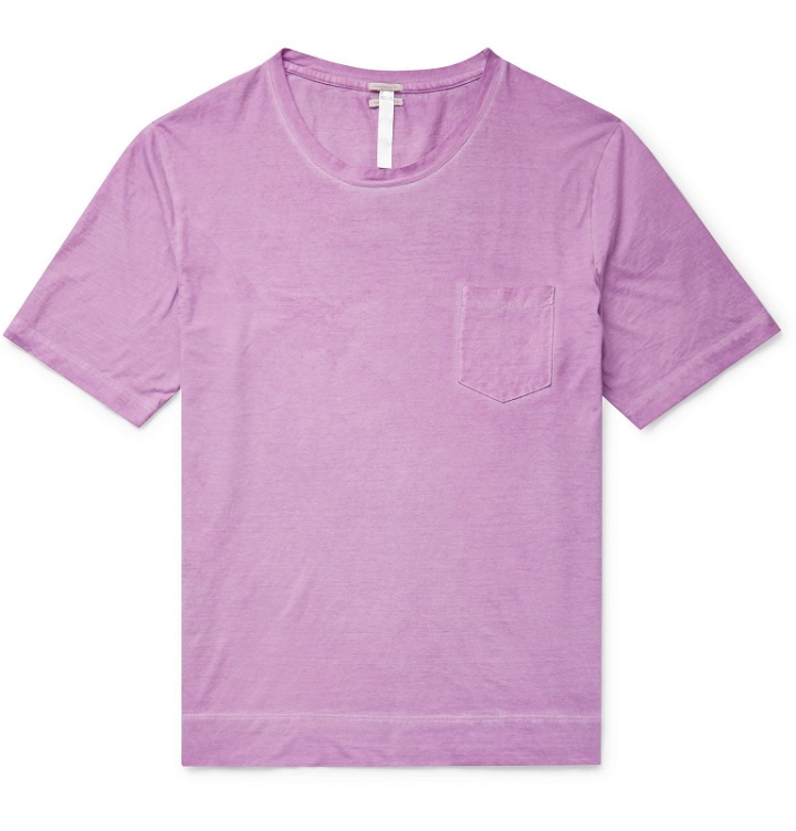 Photo: Massimo Alba - Panarea Watercolour-Dyed Cotton-Jersey T-Shirt - Pink