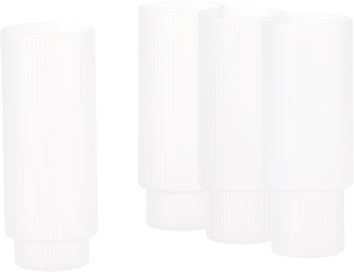 ferm LIVING Ripple Long Drink Glasses Set, 4 pcs