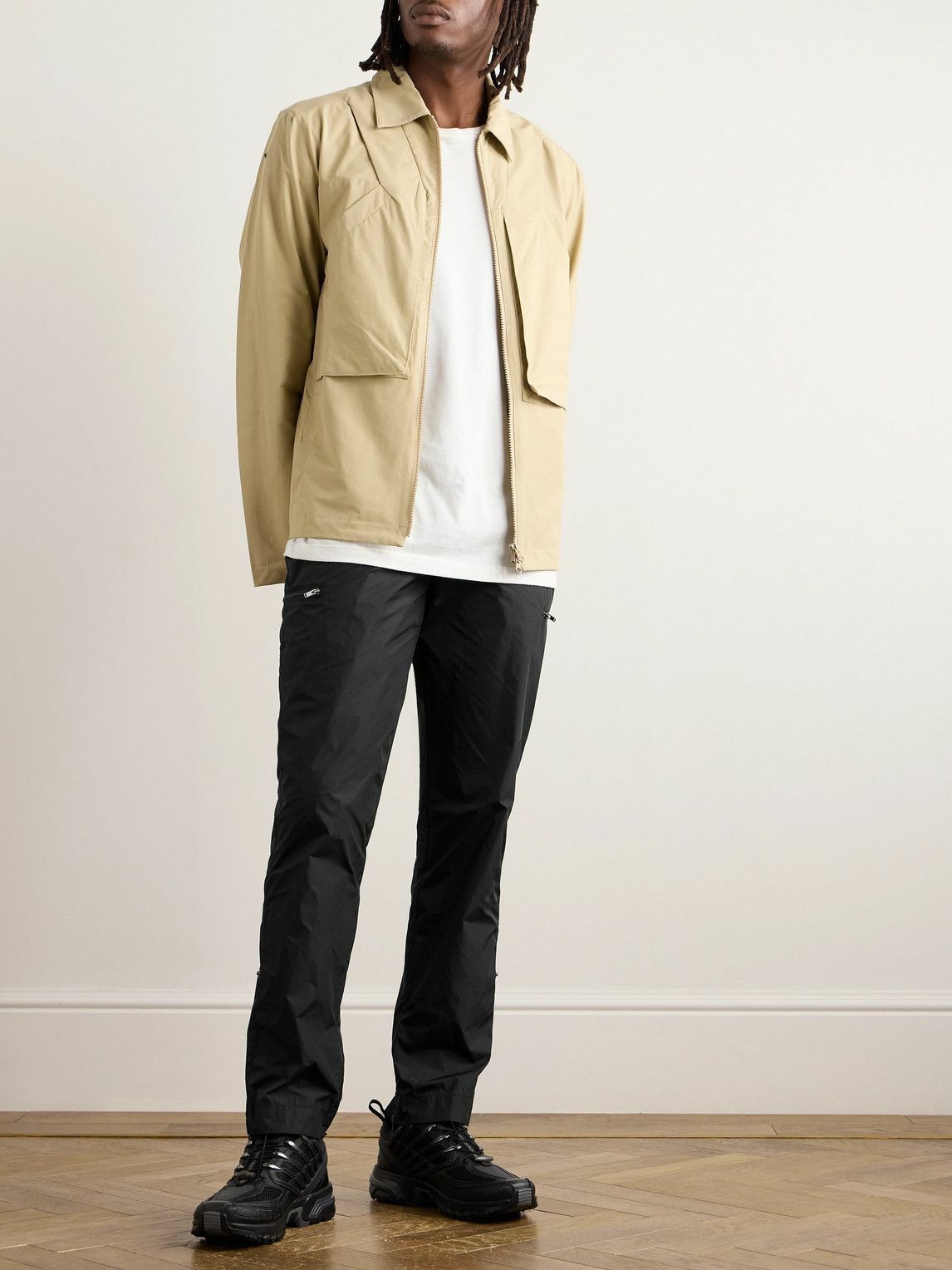 SAIF UD DEEN - Straight-Leg Shell Trousers - Black