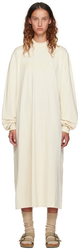 Photo: Essentials Off-White Long Sleeve Midi Dress