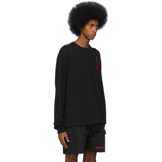 Polythene* Optics Black Logo Long Sleeve T-Shirt