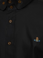 VIVIENNE WESTWOOD - Logo Embroidery Cotton Poplin Shirt
