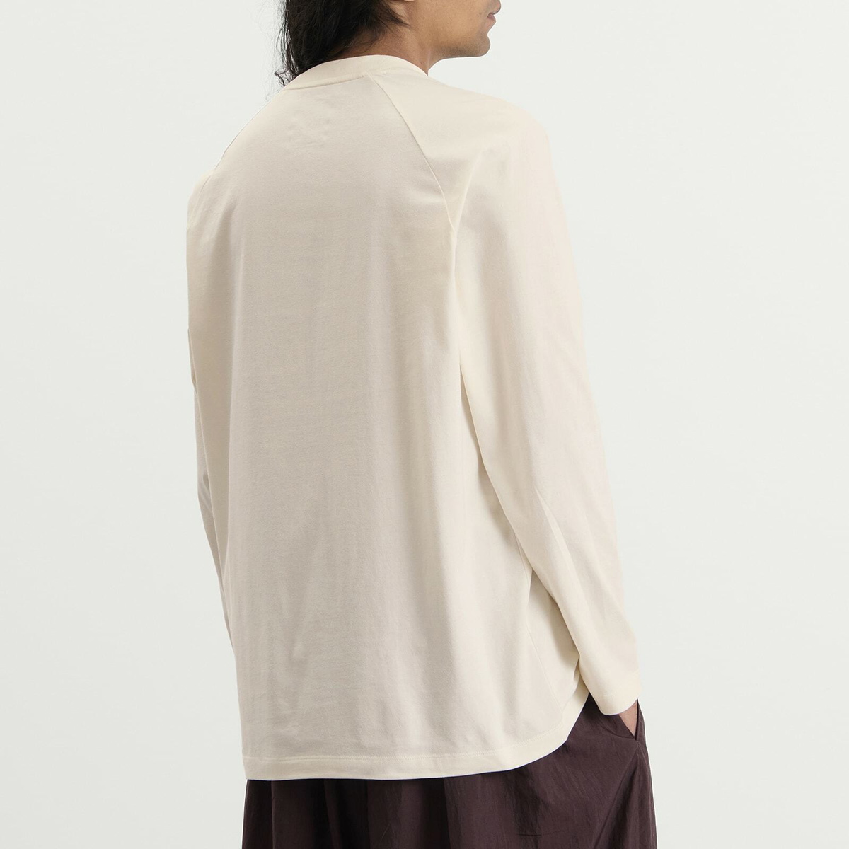 Y-3 Men's Oversized Gradient Stripes Long Sleeve T-Shirt in Cwhite